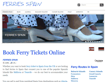 Tablet Screenshot of ferriesspain.com